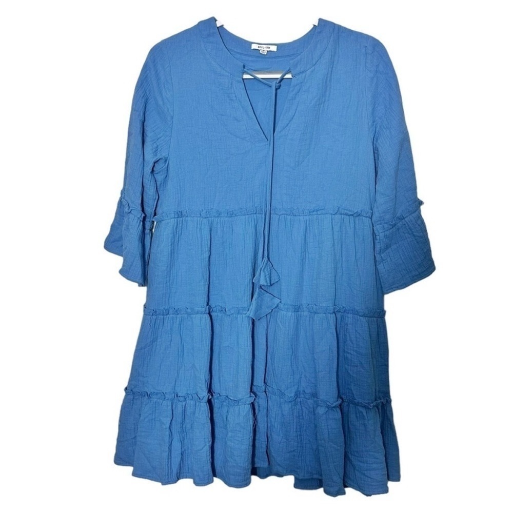 BTFL-life Blue Angel Gauze Tier Dress - Picture 3 of 12